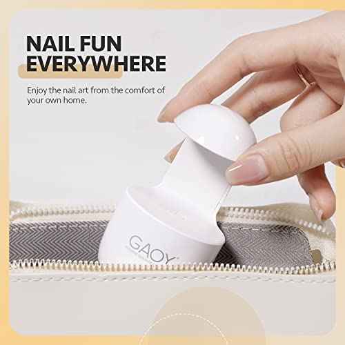GAOY Mini UV Light for Gel Nails, Small Curing Light, Eggshell LED Nail Lamp, Fast Curing, White