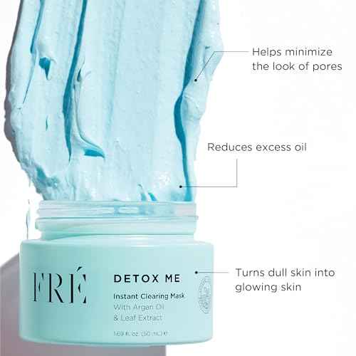 FR? Exfoliating Acne Face Mask, Detox Me Skincare - Prevents Acne, Breakouts & Unclogs Pores - Argan Oil, Dead Sea Salt & Kaolin Clay Mask for Face - Facial Scrub Blackhead & Dark Spot Reducer