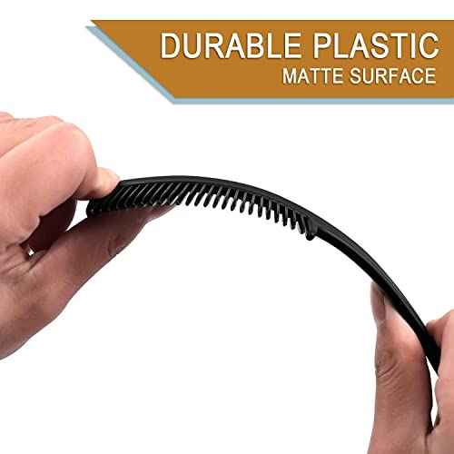 Bulk Hair Combs Pack of 100 - Individually Wrapped for Women, Kids, Hotel, Airbnb, Shelter, Nursing Home, Charity, and Church (Black)