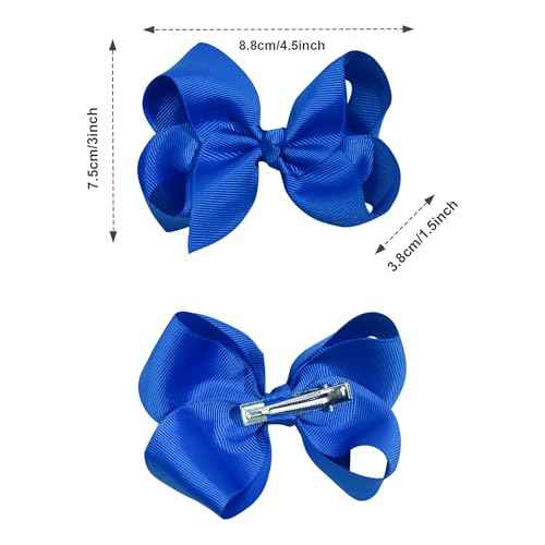 C?LLOT 40PCS 4.5 Inch Hair Bows for Girls Grosgrain Ribbon Toddler Hair Accessories with Alligator Clips for Baby Girls Toddlers Kids in Pairs