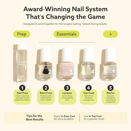 Dazzle Dry Mini Kit 4 Step System - Prima Ballerina, a sheer and milky delicate pink that makes a beautiful French base. (5 Piece Kit / 5 Manicures)