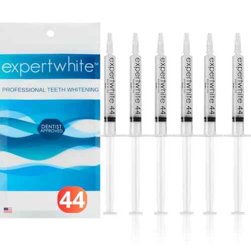 Teeth Whitening Gel Refills (6-gels). Made USA. 44 percent Carbamide Peroxide Tooth Bleaching Gel bleach For Invisalign style trays, Dental Grade Tooth Whitener. 6 syringes