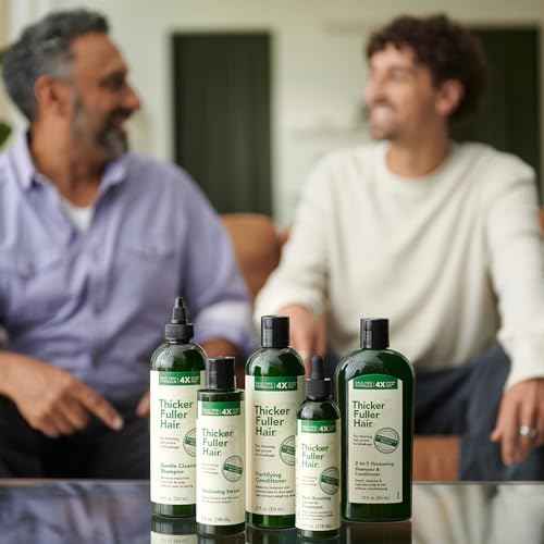 Thicker Fuller Hair 2-in-1 Thickening Shampoo and Conditioner for Men - Shampoo for Thinning Hair - Hydrating Shampoo with Aloe Leaf Juice - 12 oz.