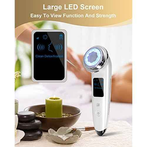 Face Massager Electric Face Lifting 4 in 1 Facial Massager Anti Aging Skin Tightening Firming Skin Care Tools (White)