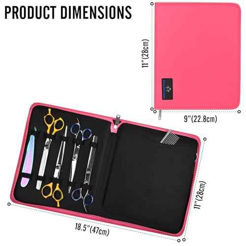 Case Holds 10 Grooming or Beauty Shears (PINK)