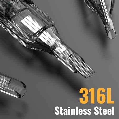 Wormhole Tattoo 50Pcs Tattoo Needles Long Taper Assorted Disposable Tattoo Cartridge Needles Mixed 5RL 7RL 9RL 5RS 7RS 9RS 15M1 21M1 15RM 21RM Round Liner Shader Magnum Round Magnum