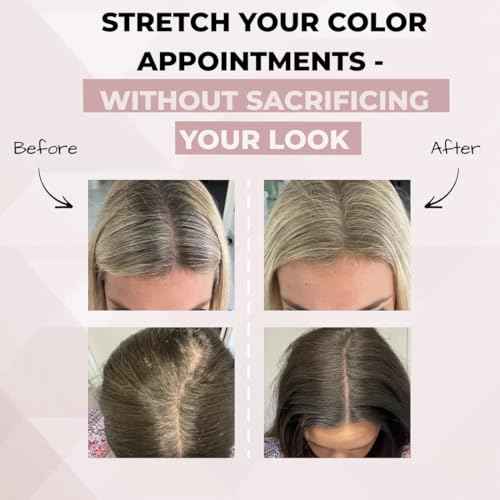 Rumi Cosmetiques HairMagic+ Root Touch Up Powder ? Instant Gray Hair Coverage & Hairline Filler ? Water-Resistant, Natural Finish, Nourishing Formula with Argan Oil (Medium Brown)