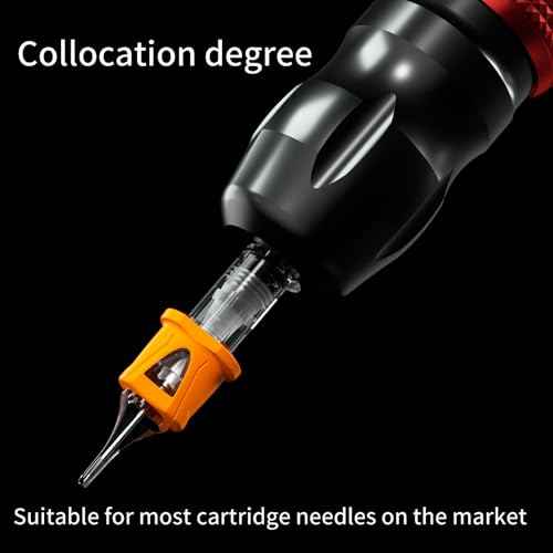 BIGWASP Z1 Wireless Rotary Tattoo Cartridge Machine Pen 2,000mAh Battery Power Tattoo Gun Coreless Swiss Motor with Adjustable 6 Strokes 2.6mm ~ 4.0mm for Professional Tattoo Supply & Artists (Grey)