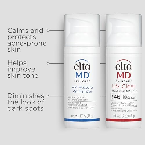 EltaMD AM Therapy Facial Moisturizer Lotion, Oil Free Face Moisturizer with Hyaluronic Acid, Hydrates and Moisturizes Skin, Lightweight Formula, Safe for Sensitive Skin