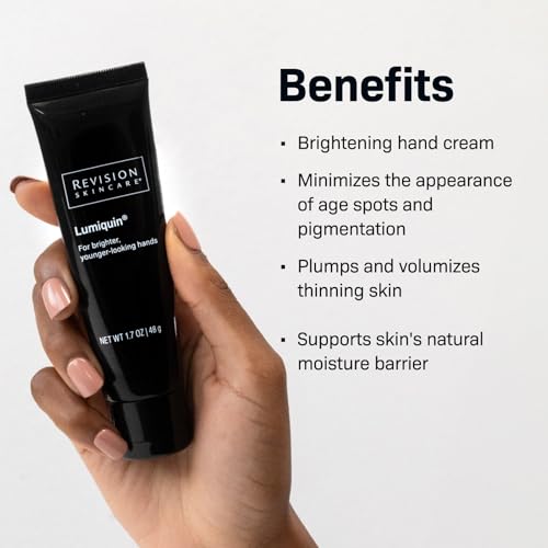 Revision Skincare Lumiquin¢ç Hand Cream, Anti Aging Hand Moisturizer, Supports Moisture Barrier, Skin Brightening, 1.7 oz