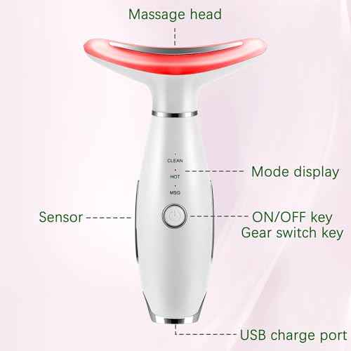 7-in-1 Red-Light-Therapy-for-Face and Neck, Face Neck Massager for Daily Skin Care Routine