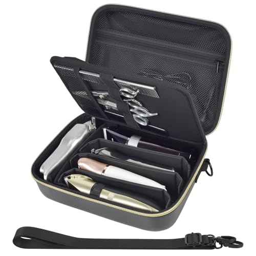 Barber Case for Hair Clippers Cutting Supplies, Trimmer Accessories Organizer for Wahl/ for Ufree/ for Andis Men Women Razor Grooming Kits, for Oneisal Dog Shaver- Washable Oilproof Travel Bag Only