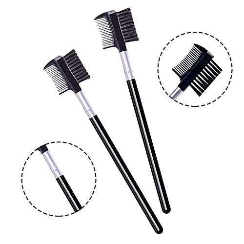 2 PCS Eyelash Comb and Eyebrow Brush Comb, Eyebrow Eyelash Brush Makeup Tool for Eyelashes extension (Pack of 2))