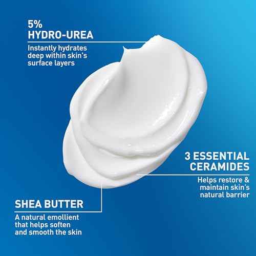 CeraVe Intensive Moisturizing Cream, Body Moisturizer With Shea Butter, 72H Hydration + Skin Barrier Repair, Fragrance-Free Body Lotion For Extremely Dry Skin, 19oz
