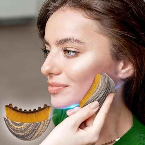 Lymphatic Contour Face Brush,Contour Face Brush for Lymphatic Drainage,Dry Lymphatic Drainage Massager,Ergonomically Designed to Fit The Skin Precisely
