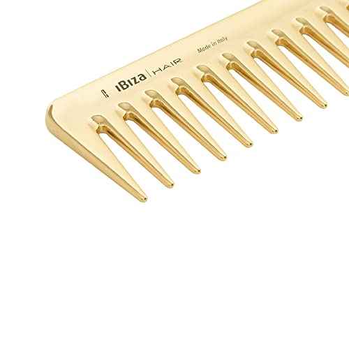 Ibiza Hair Detangling Comb | Large Wide Tooth Detangler Comb | Ideal for Straight or Curly Hair | Wet or Dry | Professional-Grade Styling Comb for Men and Women