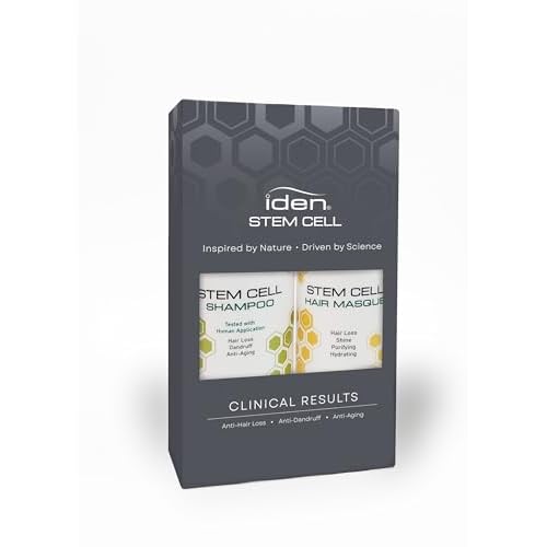 IDEN Signature Stem Cell Shampoo and Hair Masque Set, Promotes Healthy Hair Growth, Bee Propolis & Stem Cell Extracts, 12 fl.oz Each