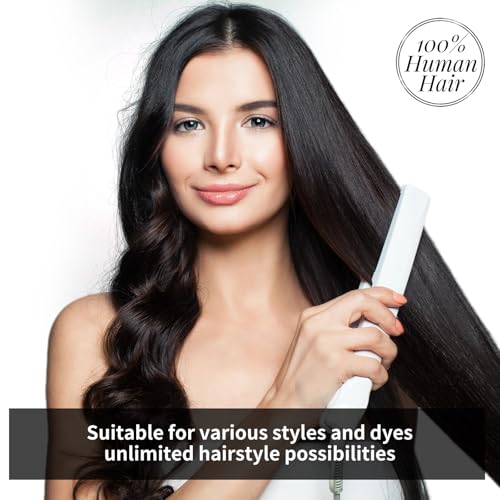 Clip in Hair Extensions Real Human Hair, Remy Human Hair Extensions Clip ins for Women (18 Inch 120g 7Pcs, 1B Natural black)