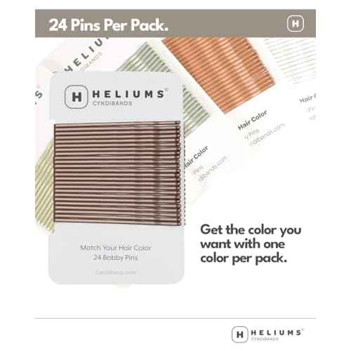 Heliums Large Bobby Pins - Platinum White - 2.5 Inch Extra Long Wavy Hair Pins - 24 Pack