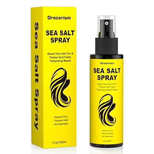 Grocerism Sea Salt Spray for Hair, Texturizing Beach Wave Spray for Thicker, Fuller Hair, Adds Volume, Reduces Frizz, Lightweight Hold No Stickiness, Hair Styling for Men & Women, Coconut Scent