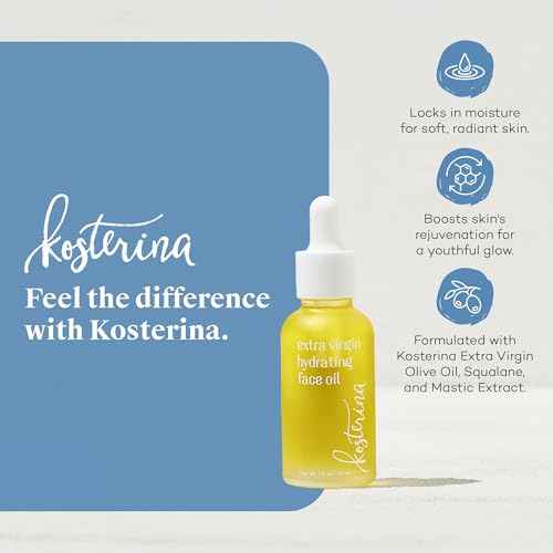 Kosterina - Extra Virgin Hydrating Face Oil ? Absorbent and Lightweight, Gentle Hydrating Formula, Promotes Youthful Skin | 1oz (30 ml)
