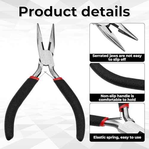 Hair Extension Pliers Hair Extension Beads Kit Black Pliers Hairs Pull Through Tool for Professional Hairs Styling Tools Accessory