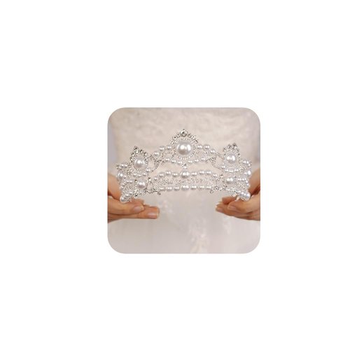 JWICOS Wedding Tiara for Bride Pearl Tiaras and Crowns for Women Rhinestone Birthday Crown for Girls Pearl Hair Accessories for Christmas Halloween Pageant Prom