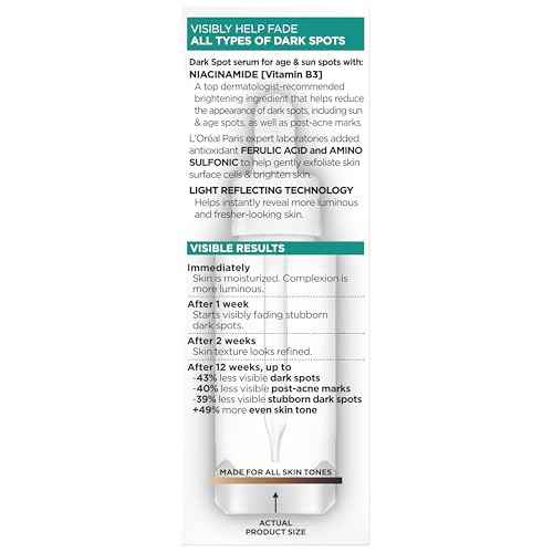 L'Oreal Paris Bright Reveal Niacinamide Dark Spot Serum + Broad-Spectrum SPF 50 Daily UV Lotion + Moisturizer Samples