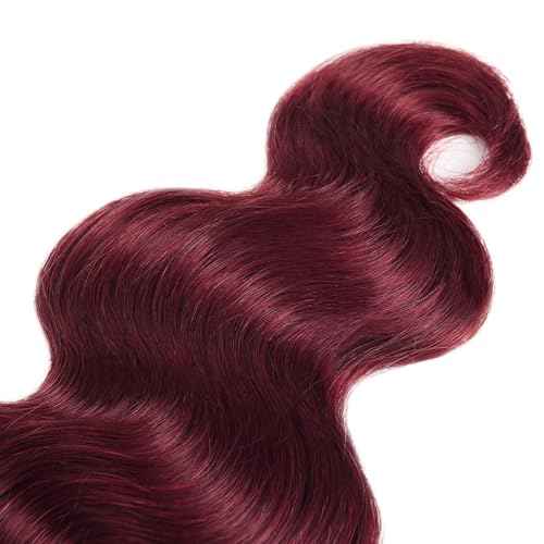 Dark Burgundy Bundles Red Body Wave Bundles 99J Burgundy Body Wave Human Hair Bundles Brazilian Unprocessed Virgin Hair 3 Bundles 28 30 32 Inch 99J Bundles Hair Weave for Women