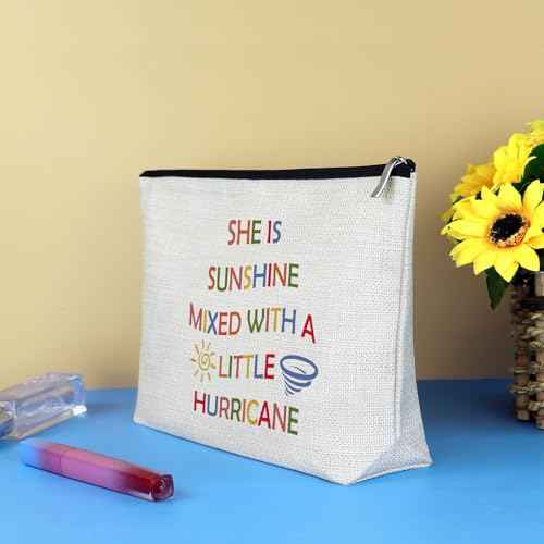 Best Friends Friendship Gifts for Women Makeup Bag Sister Bestie Gift Sunshine Inspirational Gifts Cosmetic Bag Birthday Valentines Mothers Day Gifts for Her Girls BFF Sister Wife Girlfriend Daughter