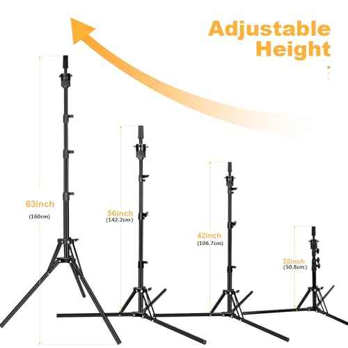 Beauty Star 63inch Tall Wig Stand Tripod with 22inch Mannequin Head, Canvas Block Wig Head Included Adjustable Holder and Wig Caps Kit for Multiple wigs, Perfect for Making Wigs, Display Styling