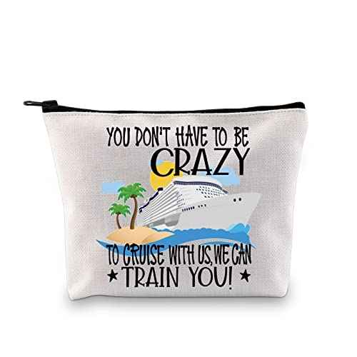 GJTIM Cruise Travel Gift Cruise Squad Trip Gift Cruise Team Makeup Bag Gift for Family Cruise (Train You Bag)