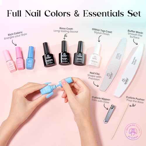 Beetles Gel Nail Polish Set ? 36 Color Fall Yellow Brown Pink Red Gel Polish Kit with Base Coat Glossy Matte Glitter Top Coat Soak Off UV LED Gel for Nail Art Manicure Salon DIY Gift for Women