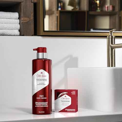 Old Spice Thickening 2-in-1 Men's Shampoo and Conditioner with Biotin and Invigorating Menthol, 17.9 oz