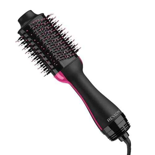 REVLON One-Step Volumizer Hair Dryer and Styler ? Easy Salon-Style Blowouts ? Less Frizz, More Shine, and Reduced Heat Damage, for All Hair Types and Lengths (Black)