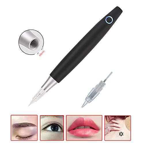 Wireless Permanent Eyebrow Makeup Pen Professional Rechargeable Rotary Machine Device With 10PCS Needles For Eyebrows,Eyeliners, Lips
