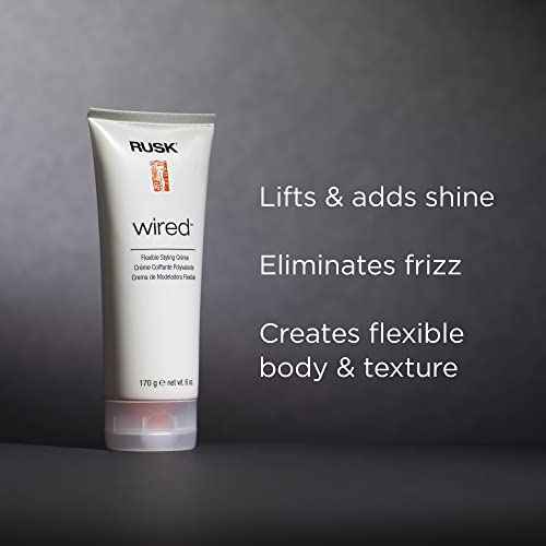 RUSK Designer Collection Wired Flexible Styling Creme, Lifts, Shines, and Creates Soft, Gravity-Defying Body, 6 oz