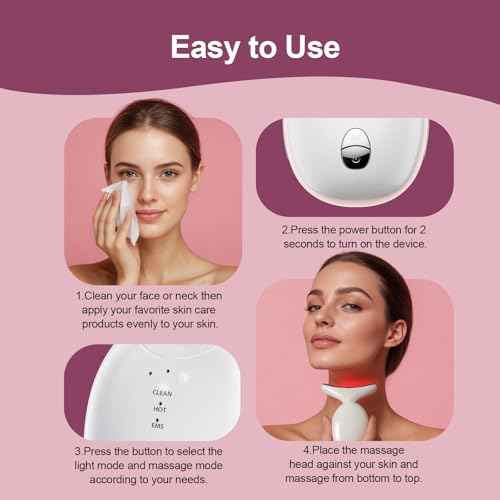 Facial & Neck Massager: Red Light Therapy for Women, Skin Lifting Beauty Device,7 in 1 LED Facial Sculptor Tool for Women's Daily Skincare