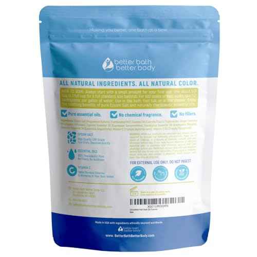 Circulation Foot Soak 32 Ounces (2 Lbs) Epsom Salt with Pure Essential Oils Ginger and Cypress Essential Oils Plus Vitamin C in BPA Free Pouch with Easy Press Lock Seal