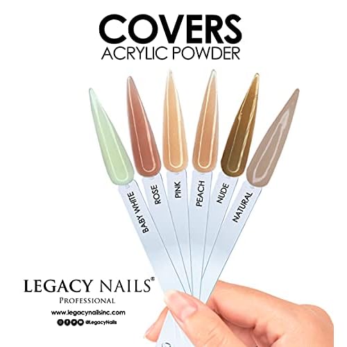 Legacy Nails Professional Cover Acrylic Powder - 1 Lb - Ideal For French Nail Art & Natural Look (COVER PEACH)