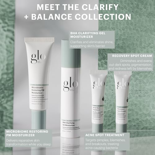 Glo Skin Beauty Microbiome Restoring PM Moisturizer ? Oil Free Nighttime Gel-Cream for Acne-Prone Oily Skin, Repairs Skin¡¯s Moisture Barrier, Reduces the Appearance of Pores, Fine Lines & Wrinkles