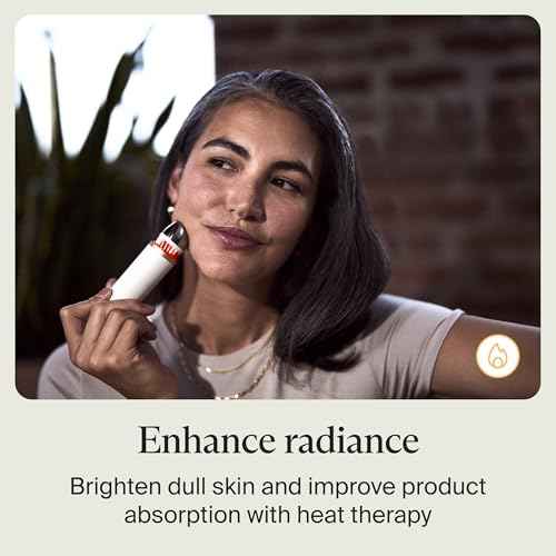 Therabody TheraFace Depuffing Wand ? Cold and Heat Skincare Treatment to Depuff and Glow; Beauty Wand, Face Roller and Eye Massager for Eye Puffiness, Dark Circles and Skin Radiance (White)