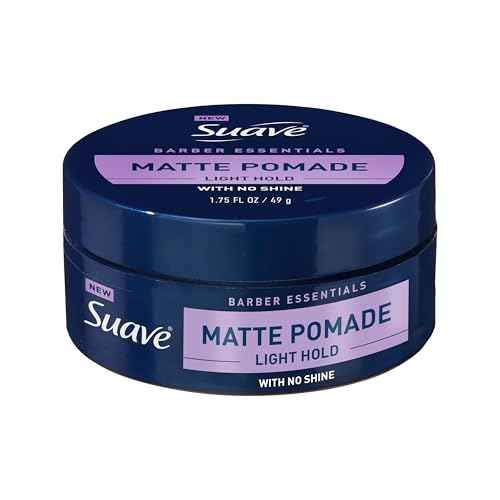 Suave Hair Pomade for Men Barber Essentials Styling, Light Hold and No Shine, For Enhancing Hair Shape and Reducing Frizz, 1.75 oz