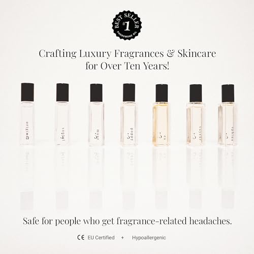 Riddle Oil Poppy Roll On Fragrance Perfume - Orange Blossom, Lemon, Rose, and Ylang Ylang Mini Rollerball for Women - Woman's Fragrances Perfumes and Oils