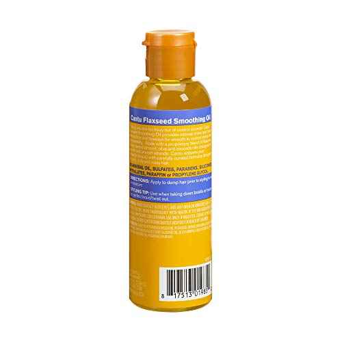 Cantu Flaxseed Hair Oil with Flaxseed, Olive, Almond, Castor, and Avocado Oils 3.4 oz