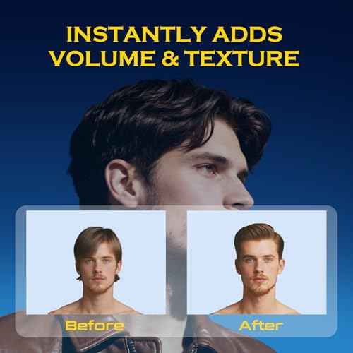 Texture Powder for Men, Lightweight Hair Styling Powder Adds Volume and Texture for a Natural Look, Best for Short to Medium Hair