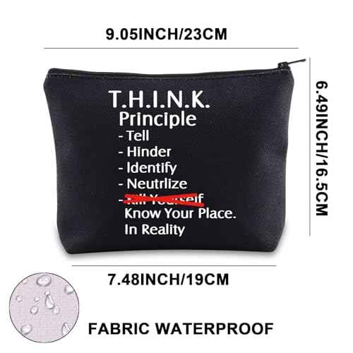 JNIAP Horror Web Series Makeup Bag Mandela Inspired Gifts T.H.I.N.K. Principle Mandela Horror Zipper Bag (Know Your Place mb)