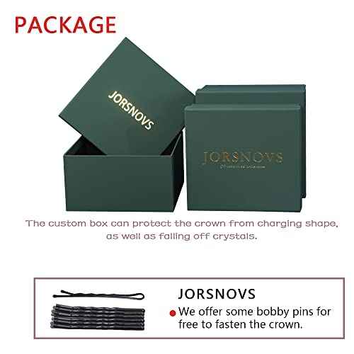 Jorsnovs Luxury Cubic Zirconia Saudi Arabia Big Tiaras CZ Zircon Tall Crowns Royal Hair Jewelry Accessories Wedding Birthday Party Headband Gift for Women