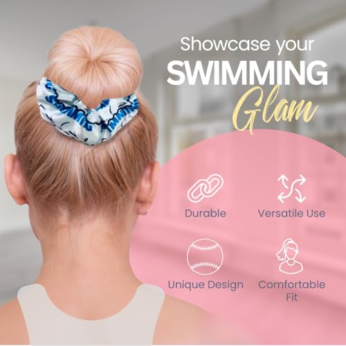 Swim Hair Accessories, Swim Scrunchie, Swimmer Gift, Premium Velvet, Gift for Swimmers, Swim Team Gifts, Scrunchy Elastic Hair Bands for Girls, Women Hair Accessories