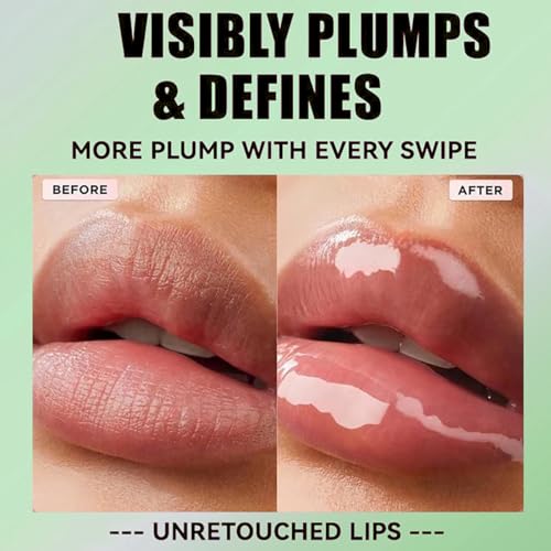 4 Colors Moisturizing Lip Oil Set, Big Brush Head Hydrating Lip Glow Oil, Shiny Moisturizing Lip Gloss, Nourishing & Non-Sticky Long Lasting Fresh Transparent Tinted Plumping Lip Oil- Set A